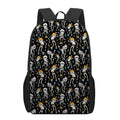 Dancing Skeleton Party Pattern Print 17 Inch Backpack