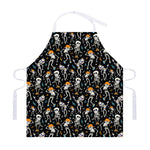 Dancing Skeleton Party Pattern Print Adjustable Apron