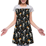 Dancing Skeleton Party Pattern Print Adjustable Apron