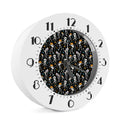 Dancing Skeleton Party Pattern Print Alarm Clock