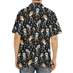 Dancing Skeleton Party Pattern Print Aloha Shirt