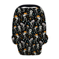 Dancing Skeleton Party Pattern Print Baby Seat Cover