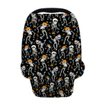 Dancing Skeleton Party Pattern Print Baby Seat Cover