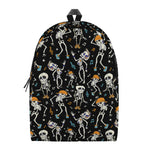 Dancing Skeleton Party Pattern Print Backpack