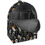 Dancing Skeleton Party Pattern Print Backpack