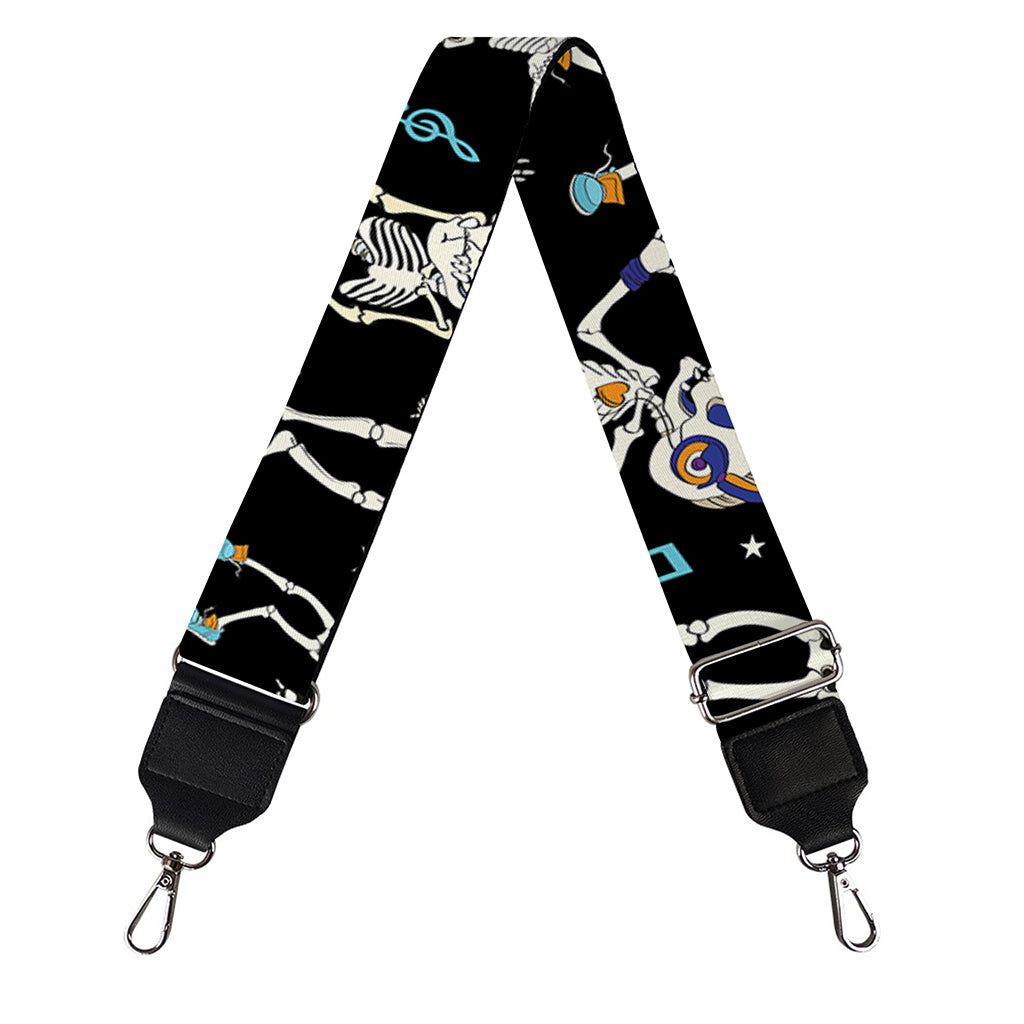 Dancing Skeleton Party Pattern Print Bag Strap
