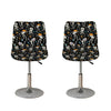 Dancing Skeleton Party Pattern Print Bar Stool Covers