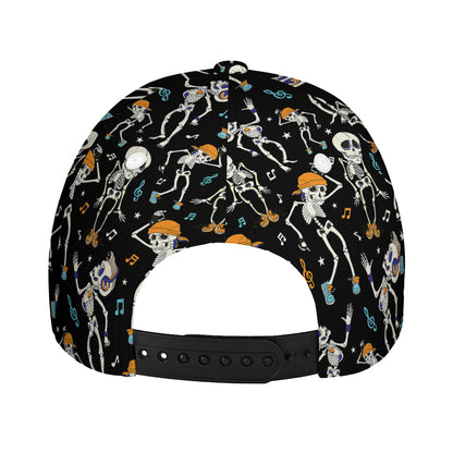 Dancing Skeleton Party Pattern Print Baseball Cap