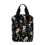Dancing Skeleton Party Pattern Print Bible Tote Bag