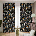 Dancing Skeleton Party Pattern Print Dimout Pencil Pleat Curtains