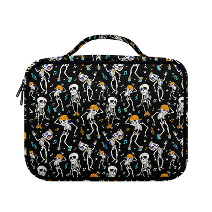 Dancing Skeleton Party Pattern Print Briefcase Bible Bag