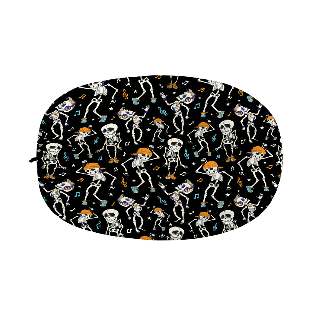 Dancing Skeleton Party Pattern Print Car Side Mirror Covers
