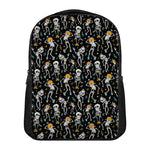 Dancing Skeleton Party Pattern Print Casual Backpack