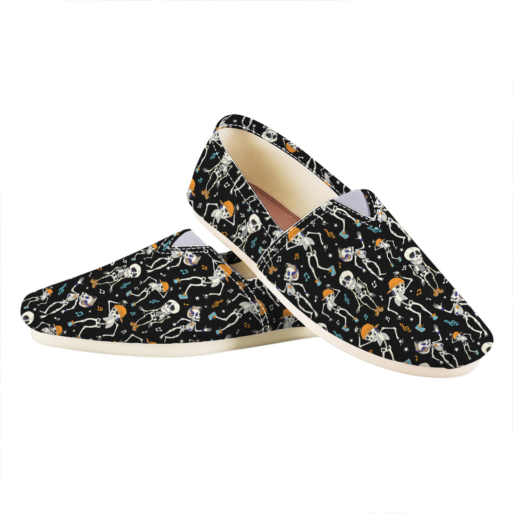 Dancing Skeleton Party Pattern Print Casual Shoes