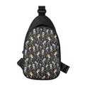 Dancing Skeleton Party Pattern Print Sling Bag