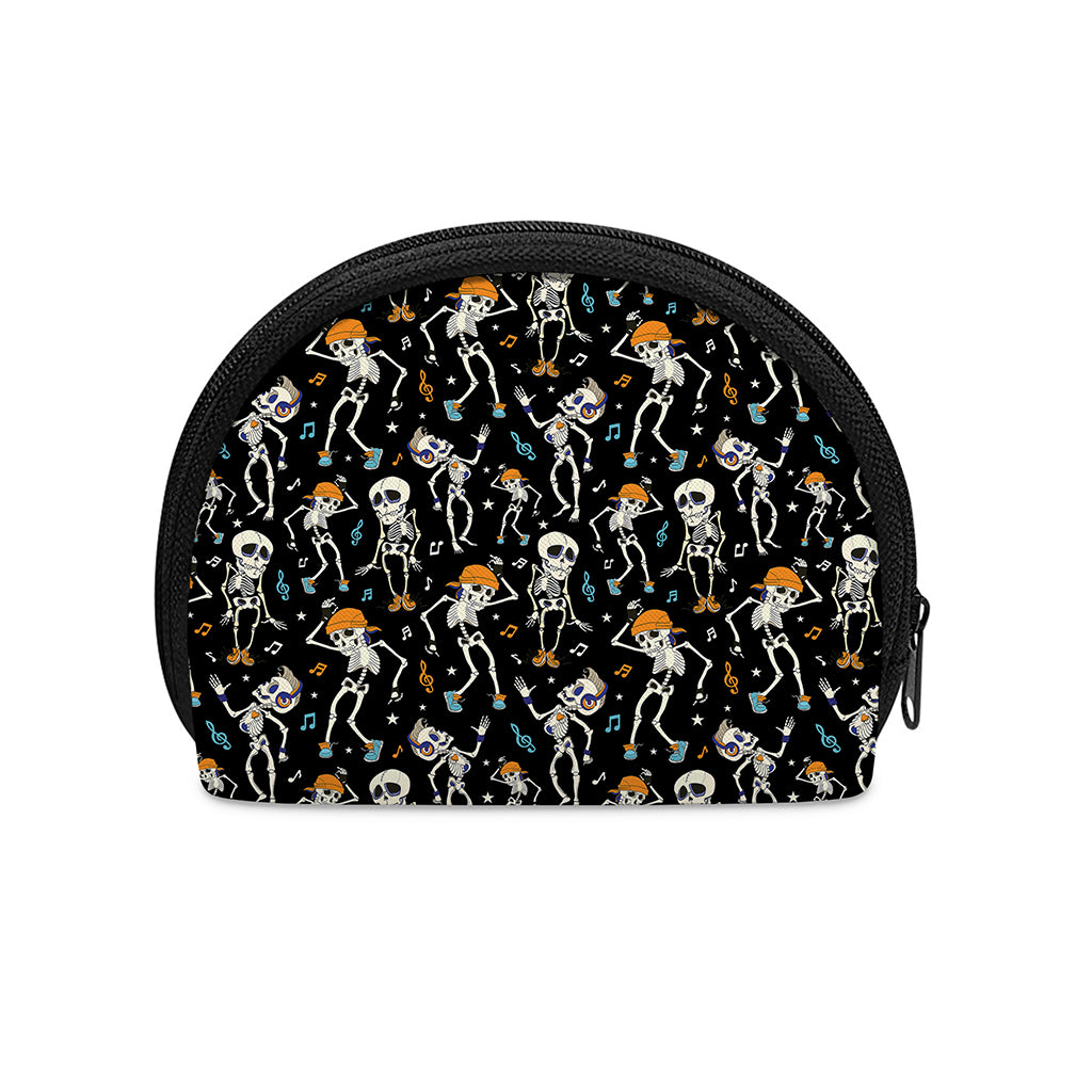 Dancing Skeleton Party Pattern Print Coin Purse