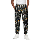 Dancing Skeleton Party Pattern Print Cotton Pants