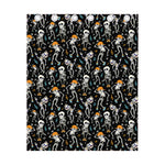 Dancing Skeleton Party Pattern Print Curtain