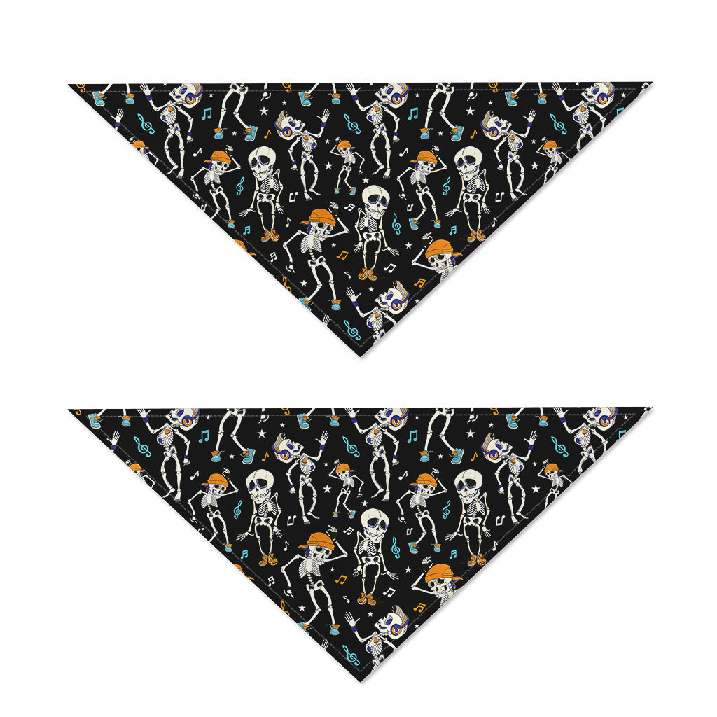 Dancing Skeleton Party Pattern Print Dog Bandana