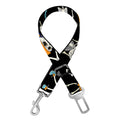 Dancing Skeleton Party Pattern Print Dog Seat Belt