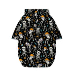Dancing Skeleton Party Pattern Print Dog Zip Up Hoodie
