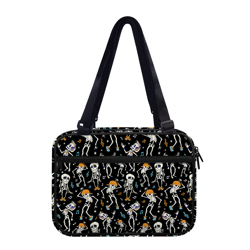 Dancing Skeleton Party Pattern Print Double Strap Bible Bag