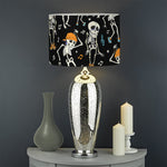 Dancing Skeleton Party Pattern Print Drum Lamp Shade