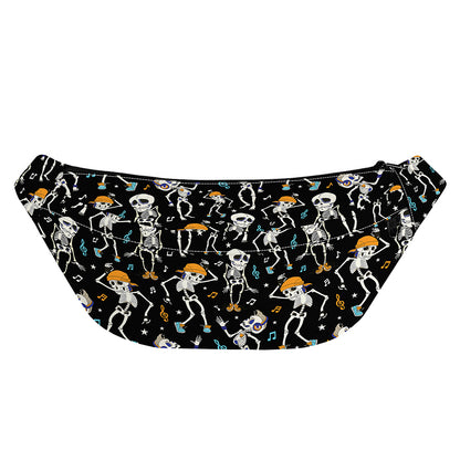 Dancing Skeleton Party Pattern Print Fanny Pack