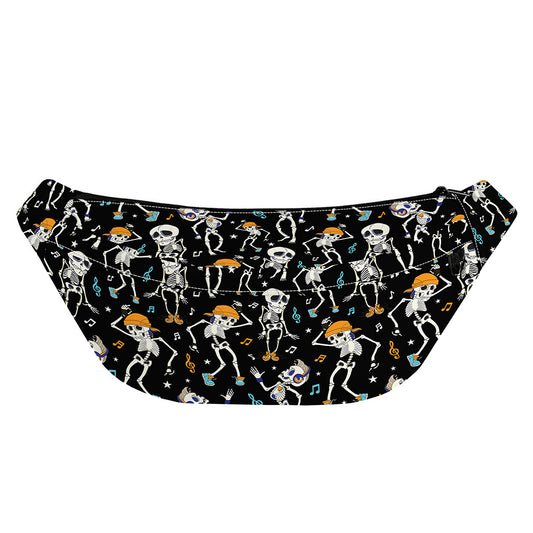 Dancing Skeleton Party Pattern Print Fanny Pack