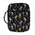 Dancing Skeleton Party Pattern Print Front Pocket Bible Bag