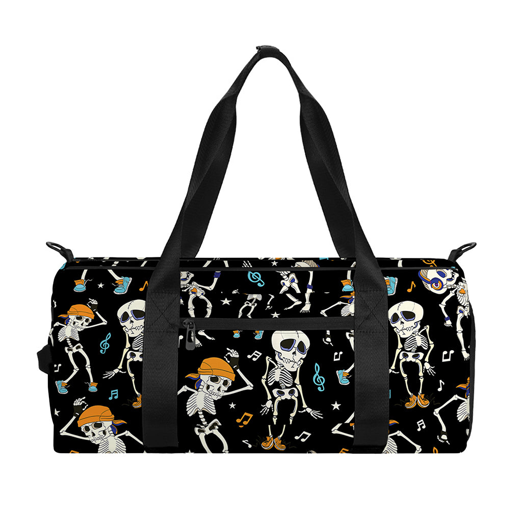 Dancing Skeleton Party Pattern Print Gym Bag