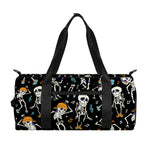 Dancing Skeleton Party Pattern Print Gym Bag