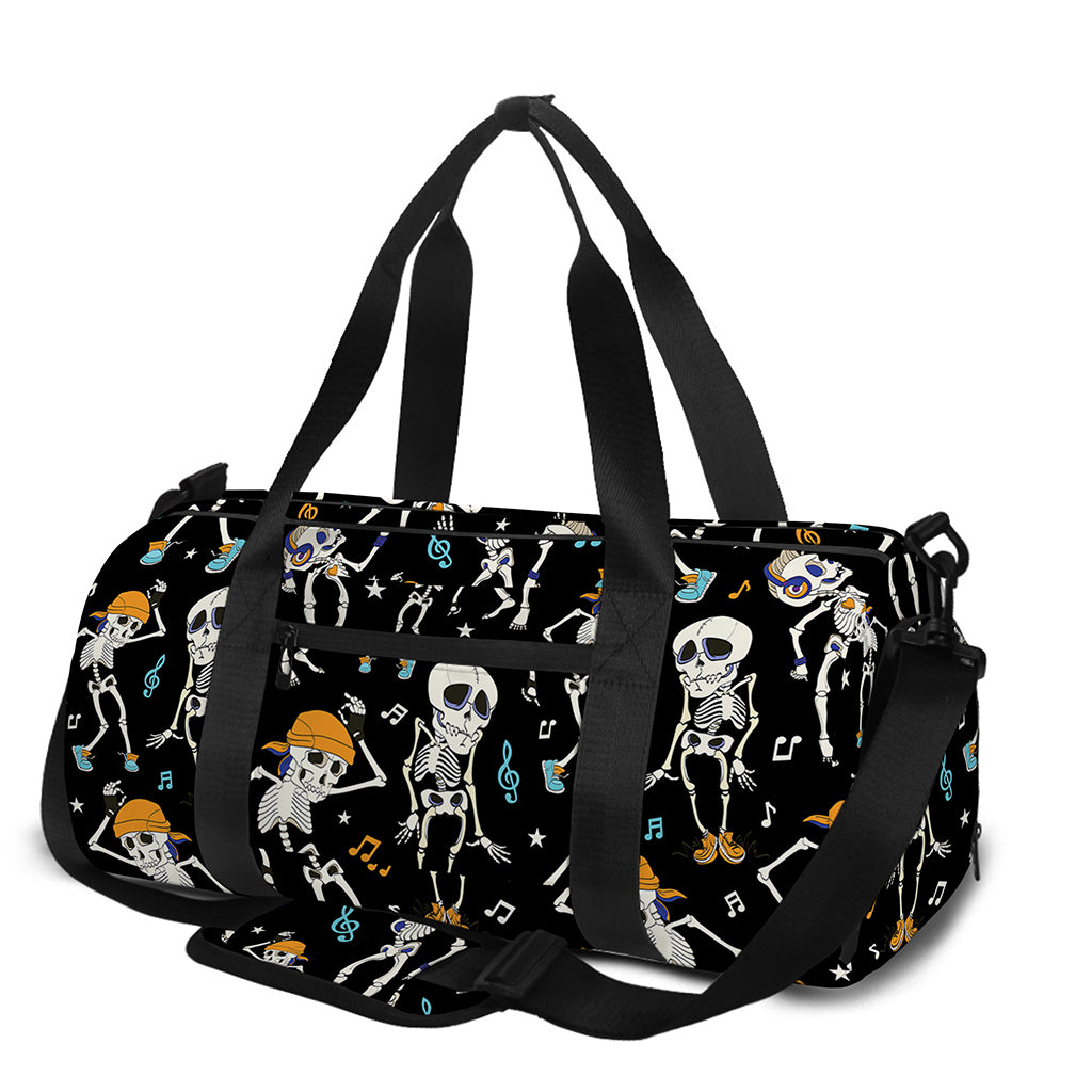 Dancing Skeleton Party Pattern Print Gym Bag