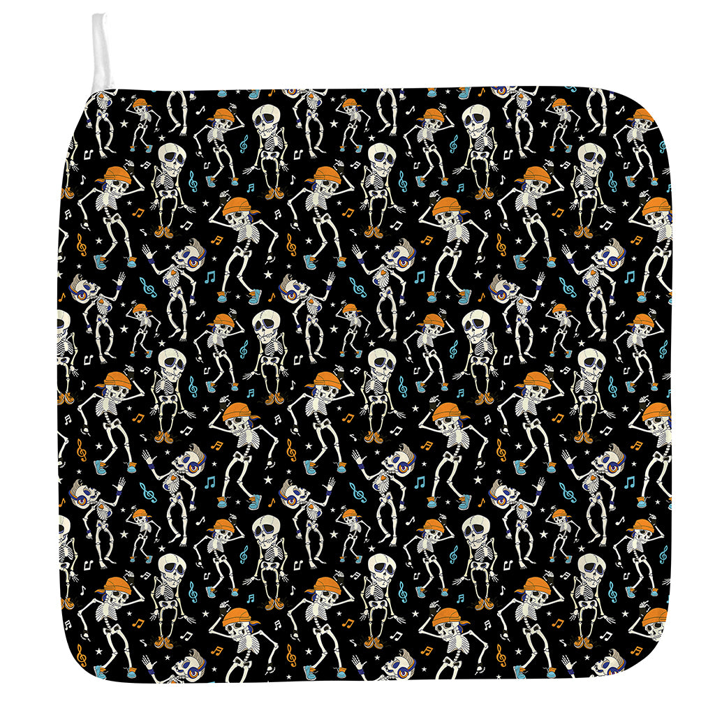 Dancing Skeleton Party Pattern Print Hand Towel