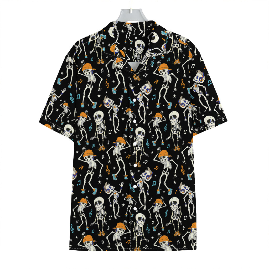 Dancing Skeleton Party Pattern Print Hawaiian Shirt