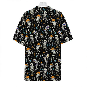 Dancing Skeleton Party Pattern Print Hawaiian Shirt