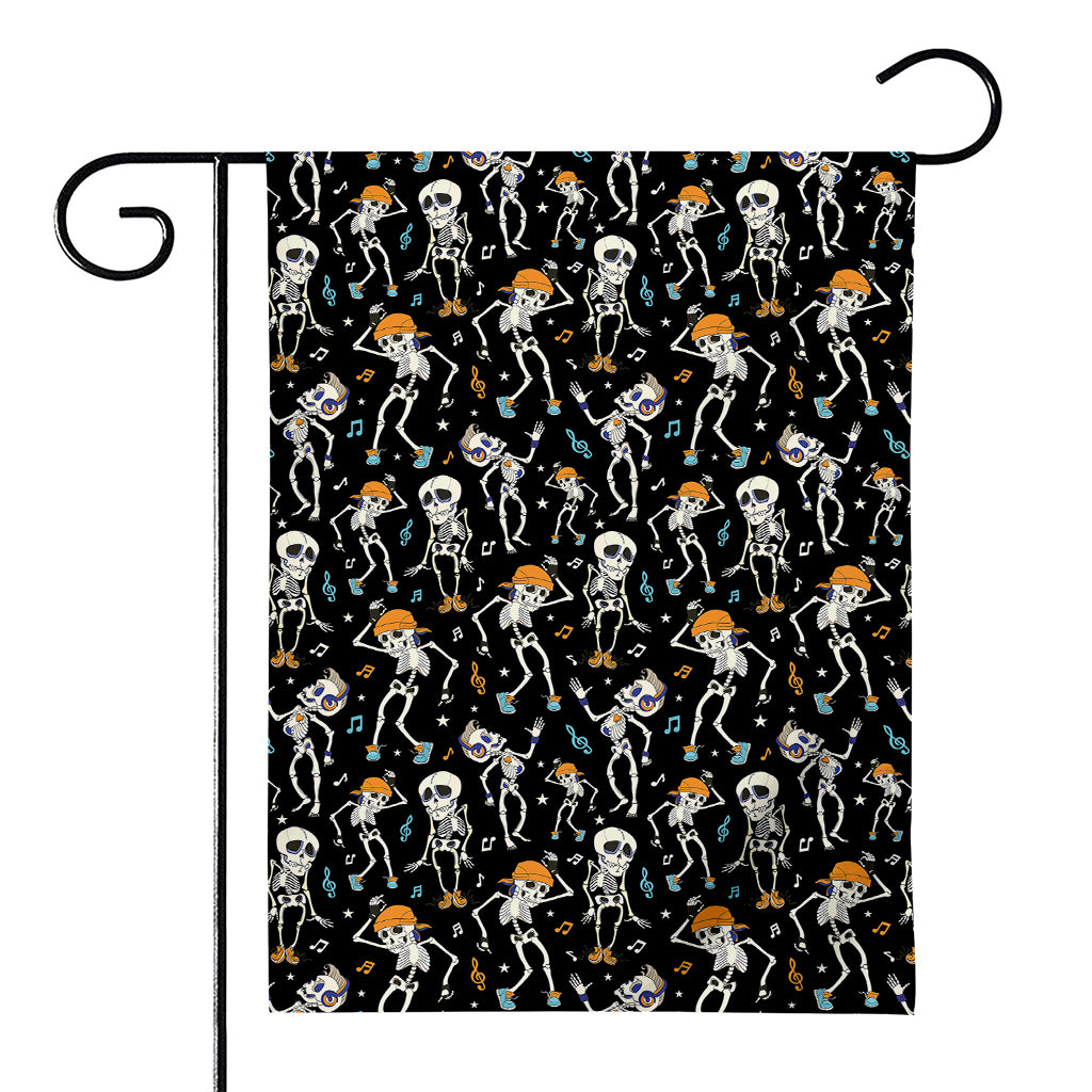 Dancing Skeleton Party Pattern Print House Flag