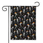 Dancing Skeleton Party Pattern Print House Flag