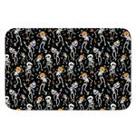 Dancing Skeleton Party Pattern Print Indoor Door Mat