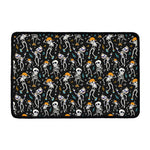 Dancing Skeleton Party Pattern Print Kitchen Mat