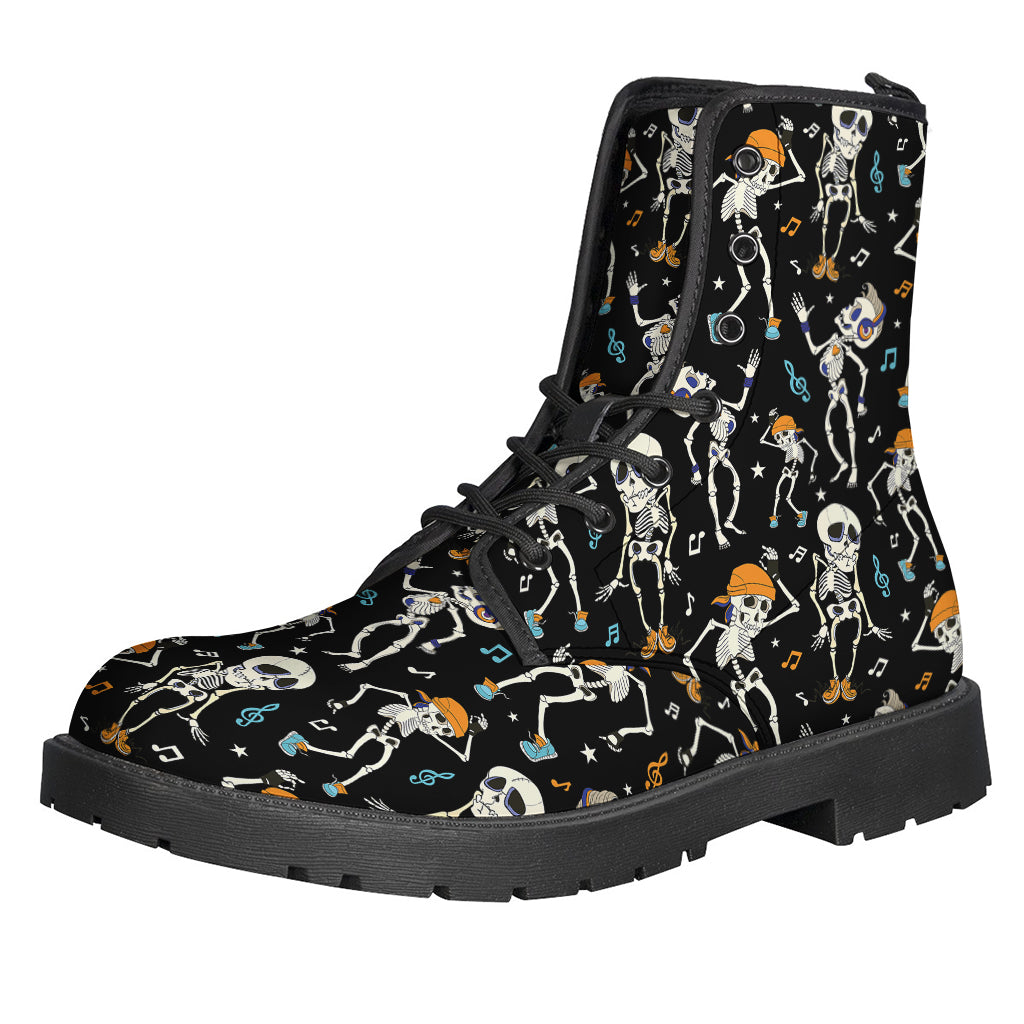 Dancing Skeleton Party Pattern Print Backpack
