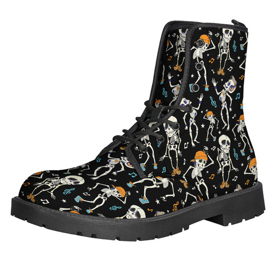 Dancing Skeleton Party Pattern Print Backpack