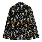 Dancing Skeleton Party Pattern Print Men's Blazer