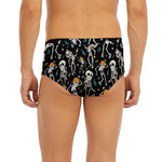 Dancing Skeleton Party Pattern Print Men's Briefs