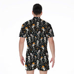 Dancing Skeleton Party Pattern Print Men's Rompers
