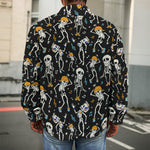 Dancing Skeleton Party Pattern Print Men's Shirt Jacket