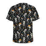 Dancing Skeleton Party Pattern Print Men's Sports T-Shirt