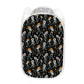 Dancing Skeleton Party Pattern Print Mesh Laundry Hamper