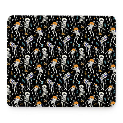 Dancing Skeleton Party Pattern Print Mouse Pad