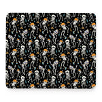 Dancing Skeleton Party Pattern Print Mouse Pad